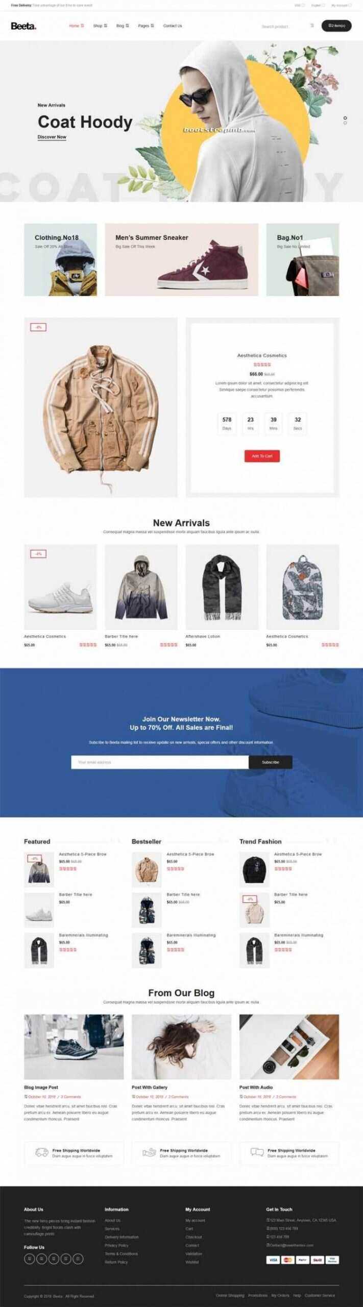 多功能电子商务Bootstrap4响应式HTML5-星网科技 Grdy.cn
