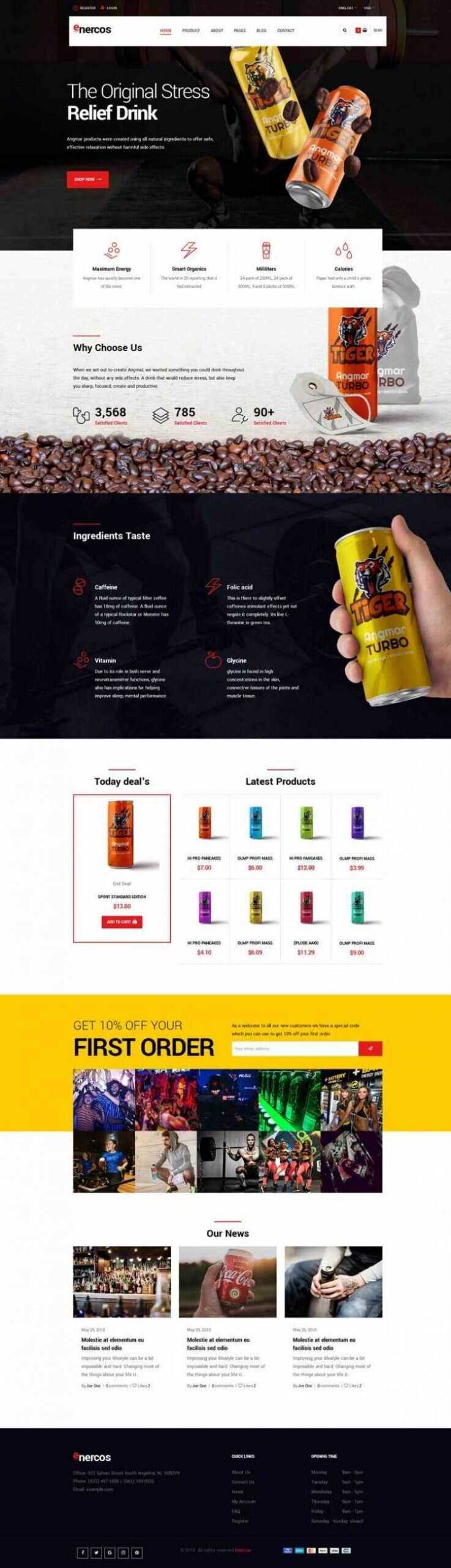 大气响应式运动饮料品牌商城html模板-星网科技 Grdy.cn