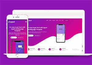 渐变色应用程式官网HTML5模板-星网科技 Grdy.cn