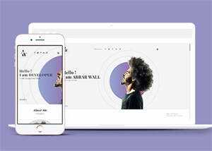 白色简洁设计师网站模板下载-星网科技 Grdy.cn