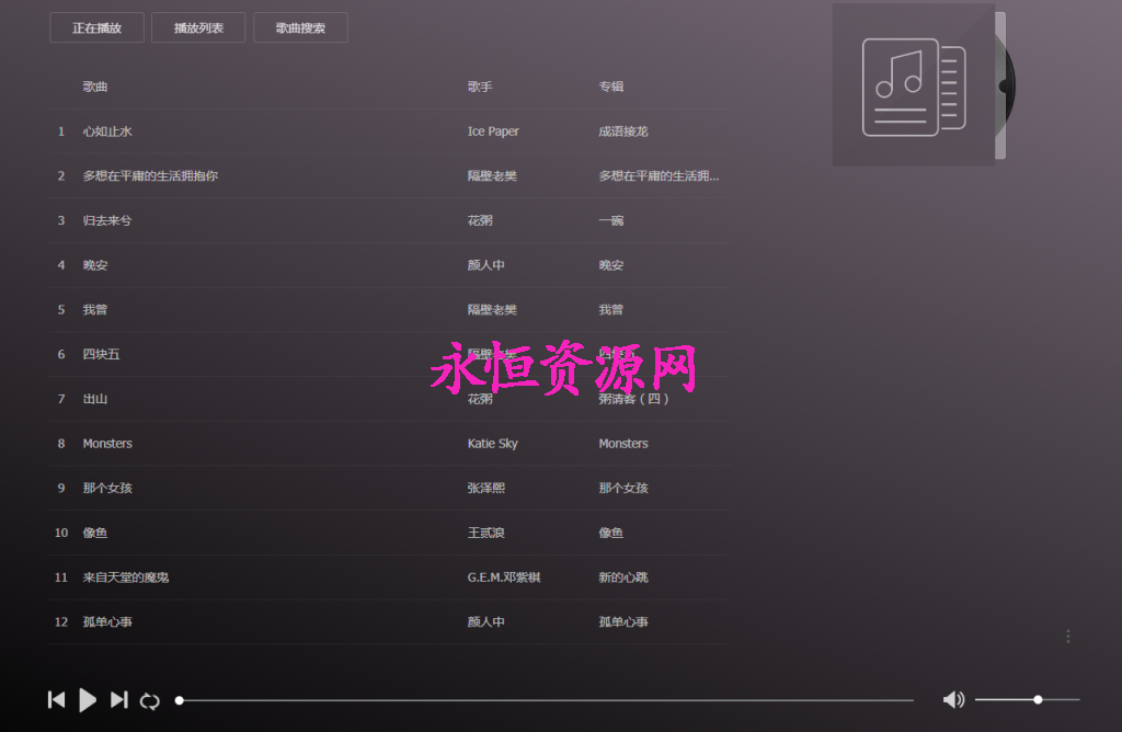 图片[2]-美化版音乐网站源码-星网科技 Grdy.cn