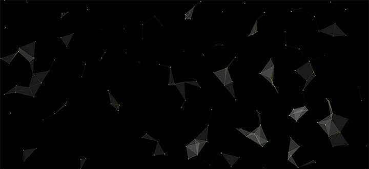 html5 canvas粒子组合三角形3D结构旋转动画特效-星网科技 Grdy.cn