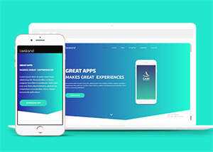 蓝色手机app单页HTML5模板下载-星网科技 Grdy.cn