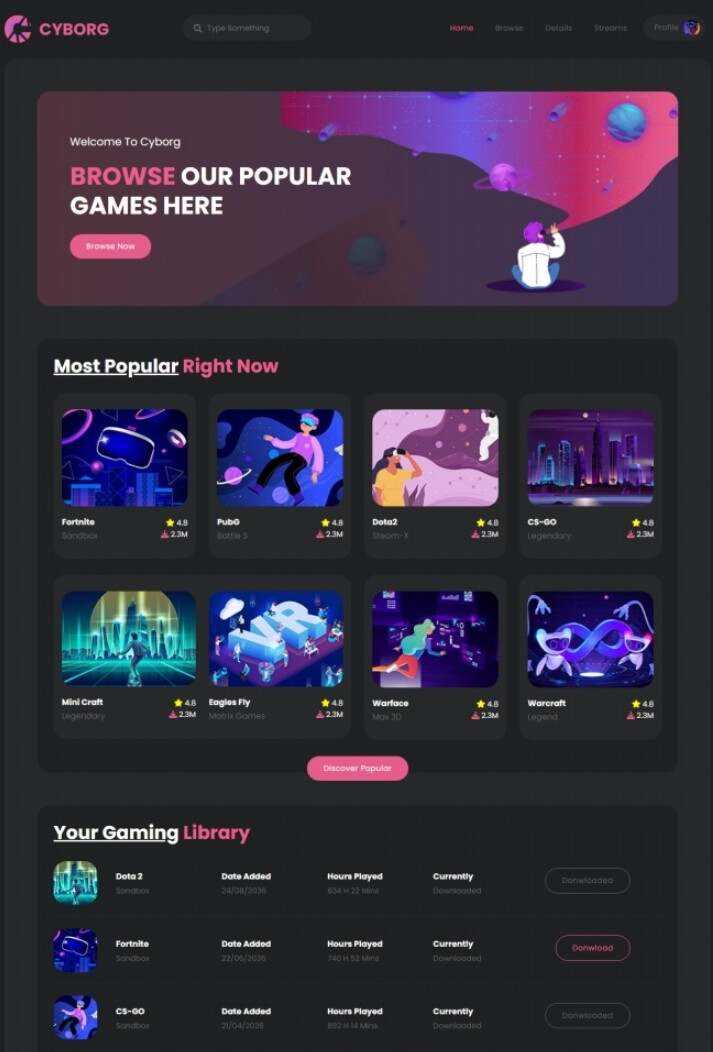 HTML5热门游戏体验宣传网站模板-星网科技 Grdy.cn