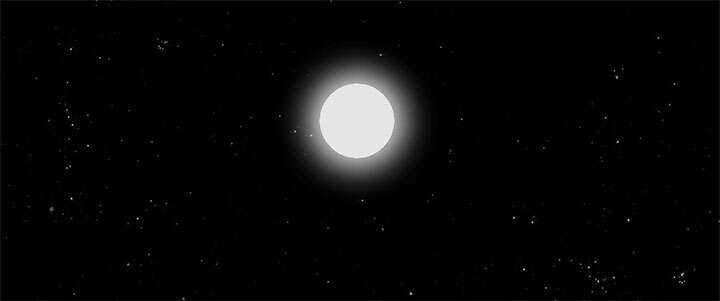 css3黑夜星空月亮发光星星闪烁动画特效-星网科技 Grdy.cn