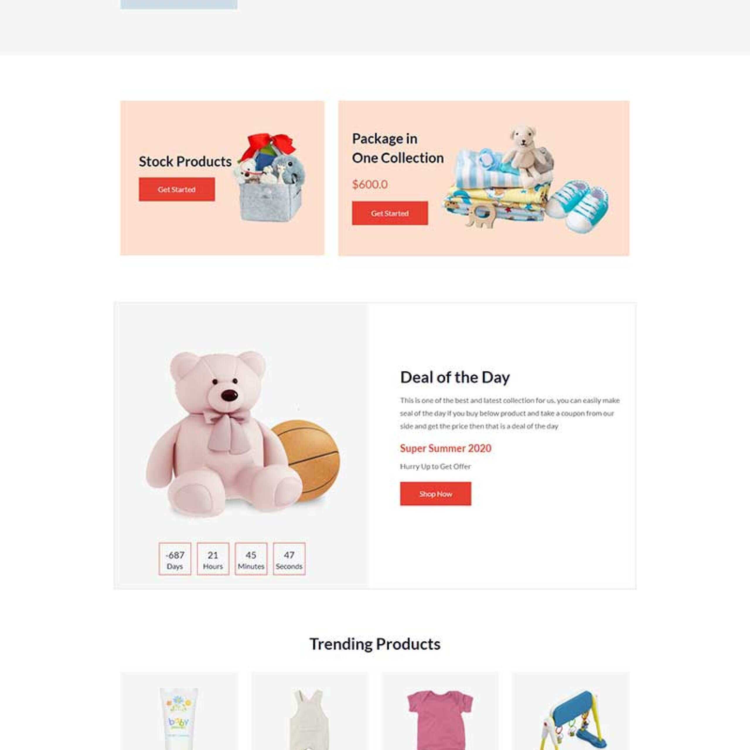 多用途响应式婴儿用品商店HTML5模板-星网科技 Grdy.cn