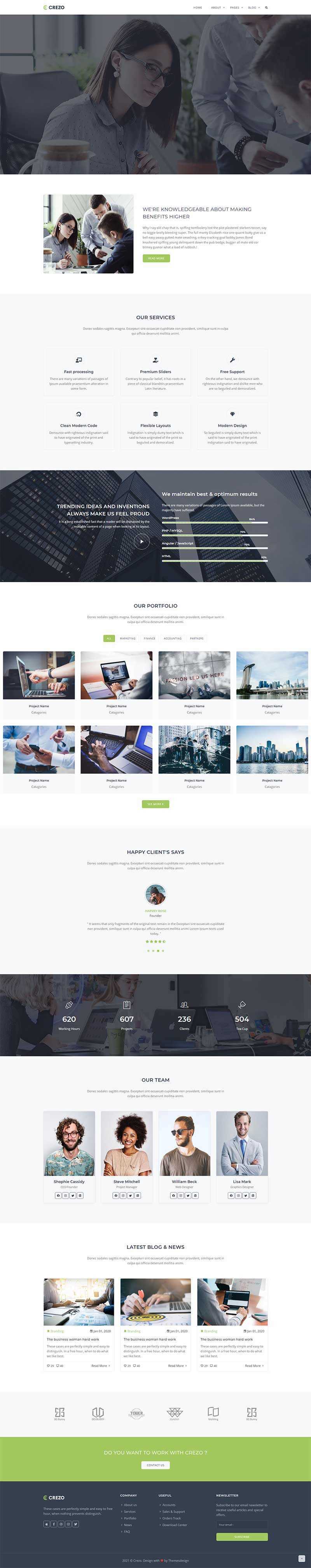 Bootstrap多用途的商业公司展示HTML5模板-星网科技 Grdy.cn