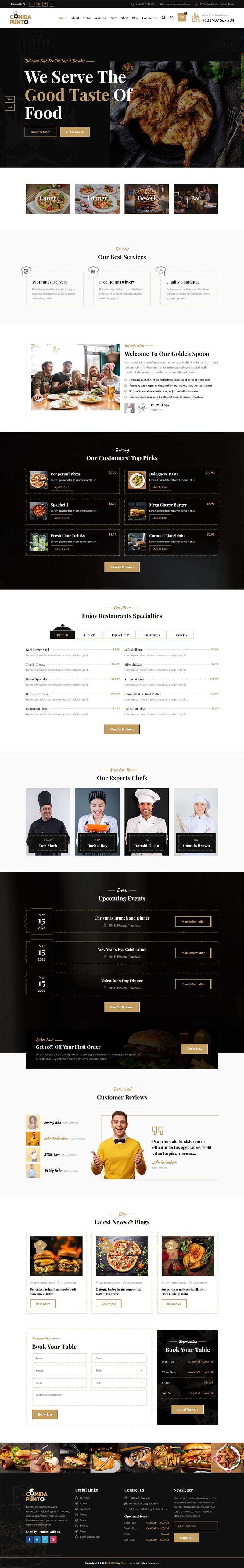 bootstrap多功能的美食餐厅外卖预订HTML5模板-星网科技 Grdy.cn
