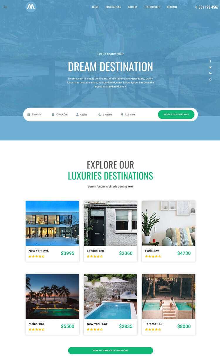 环球旅行酒店预定网站html5模板-星网科技 Grdy.cn