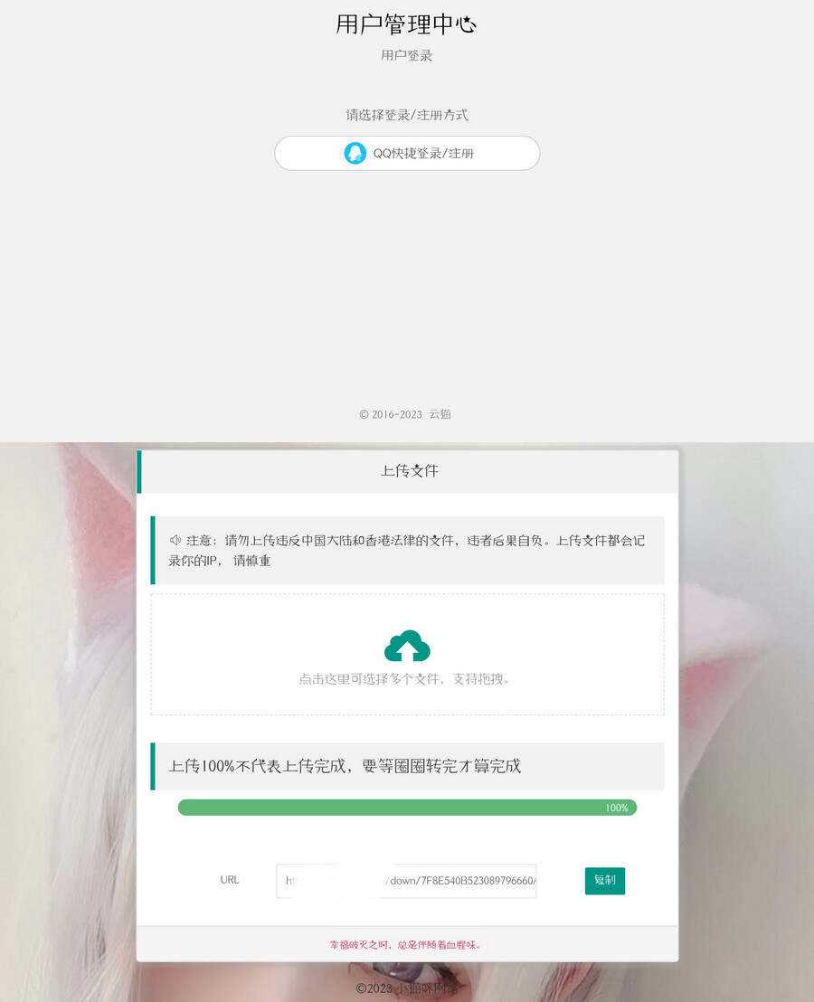 带后台的简洁网盘源码小猫咪网盘V1.3-星网科技 Grdy.cn