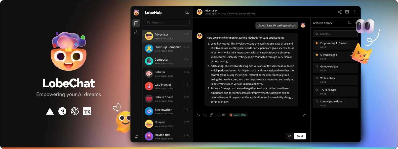 LobeChat 开源的的高性能 ChatGPT 网页应用程序-星网科技 Grdy.cn