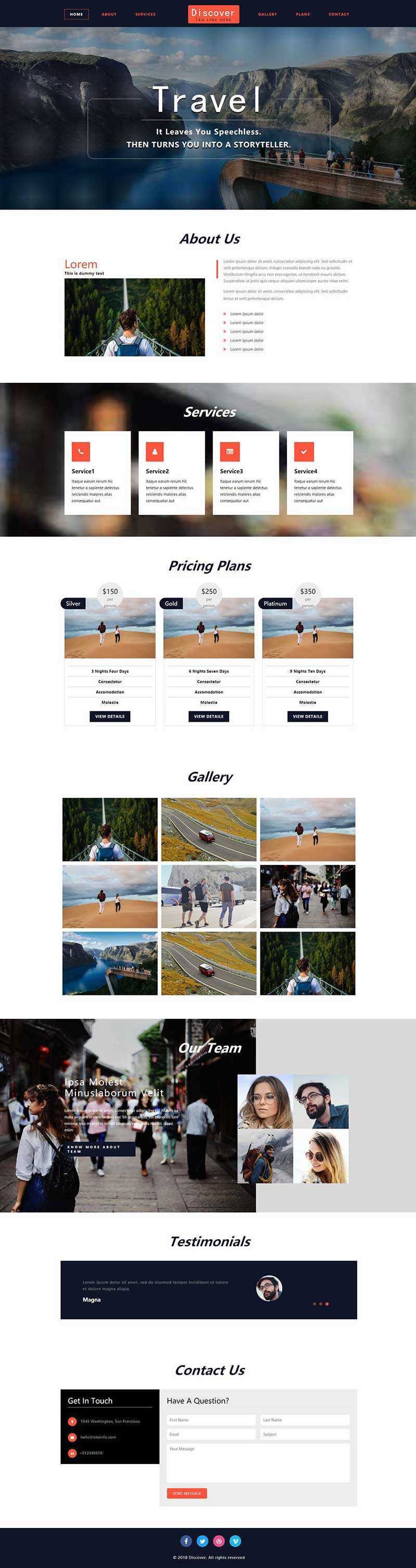 大气宽屏展示型旅游网页html模板-星网科技 Grdy.cn