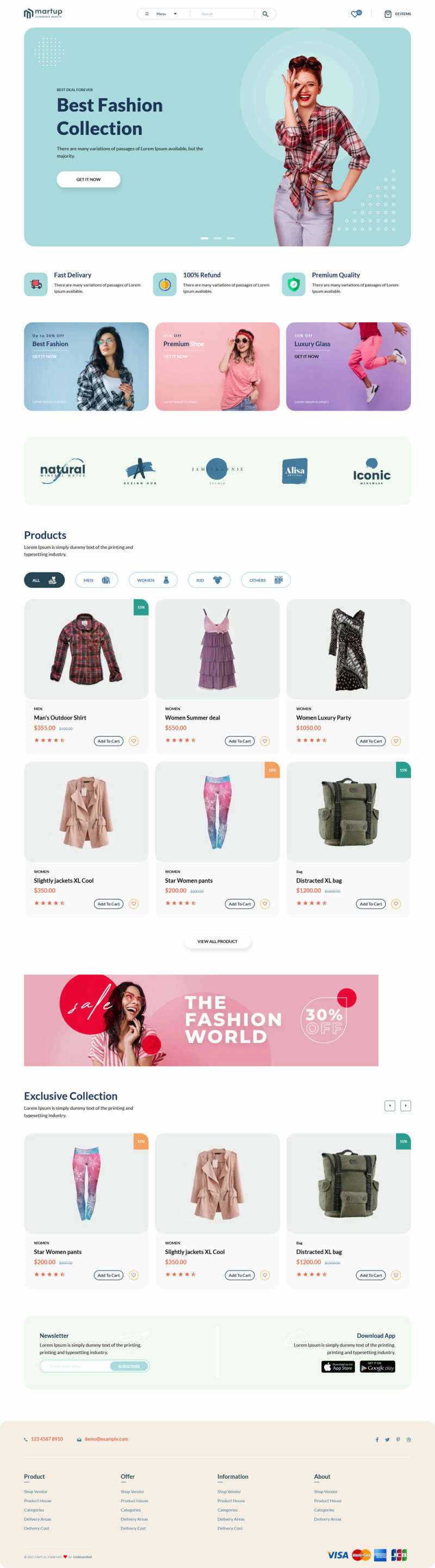 Bootstrap5多用途的女性服装电商HTML模板-星网科技 Grdy.cn