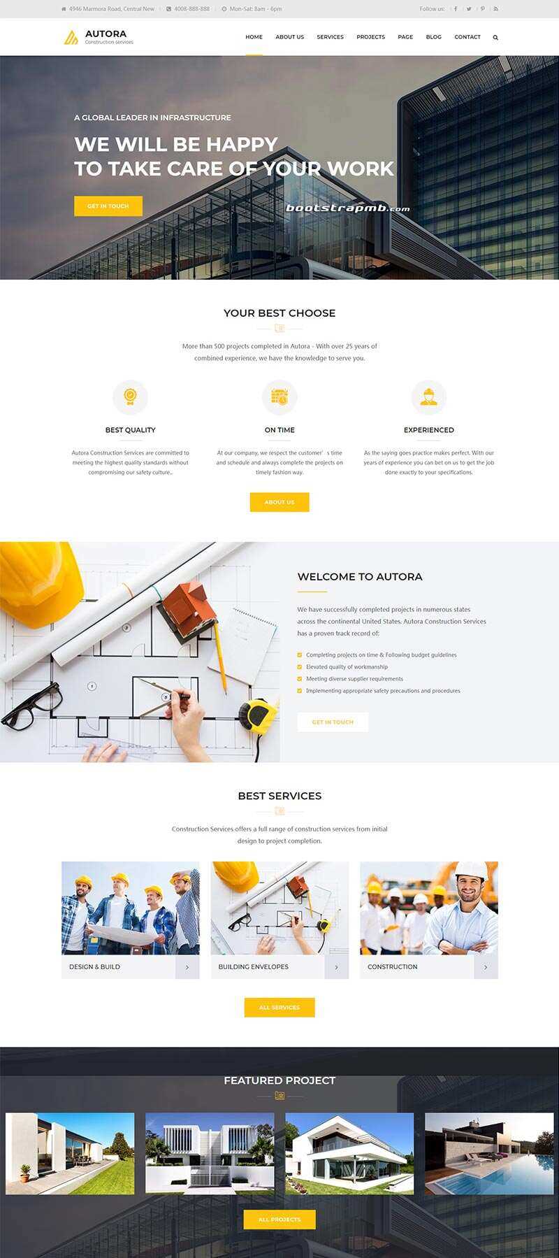 Bootstrap响应式的房地产建筑企业网站HTML模板-星网科技 Grdy.cn