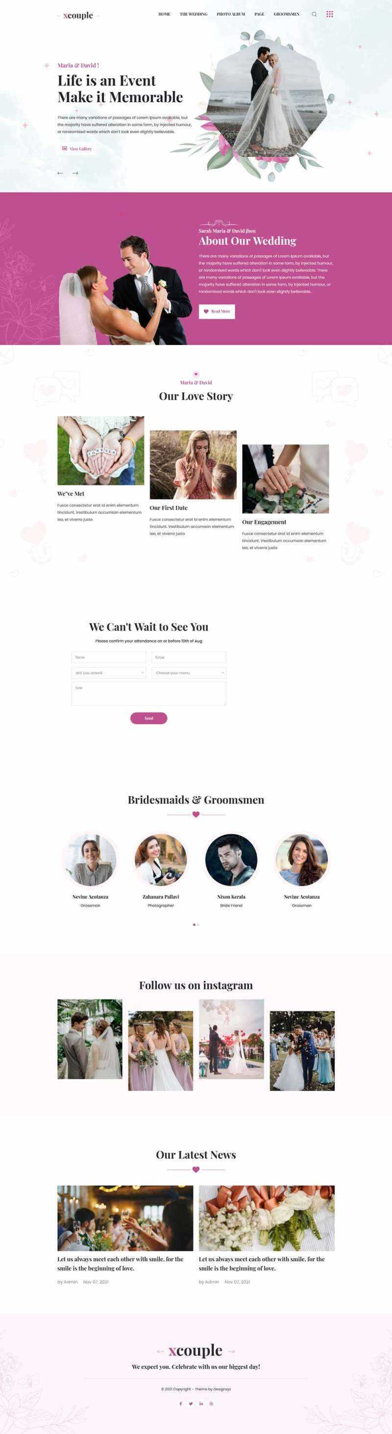 婚礼图片相册展示HTML模板-星网科技 Grdy.cn
