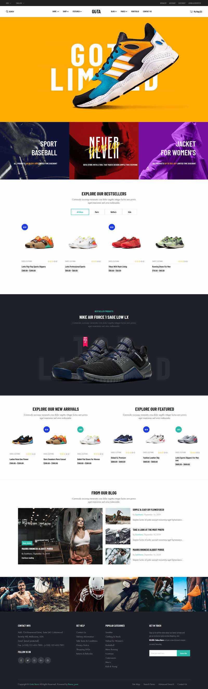 bootstrap响应式品牌运动鞋商城HTML5模板-星网科技 Grdy.cn