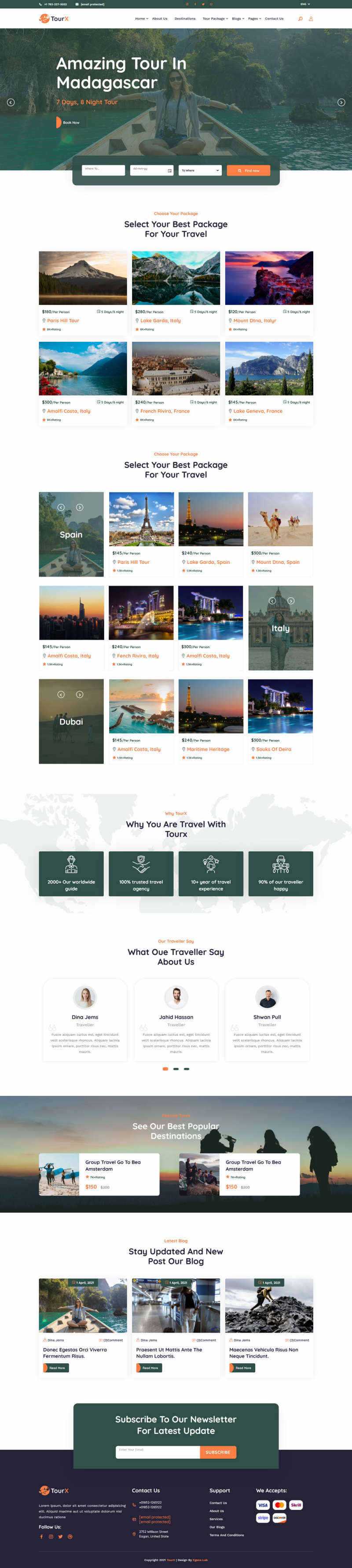 Bootstrap大气的旅游套餐服务HTML5网站模板-星网科技 Grdy.cn