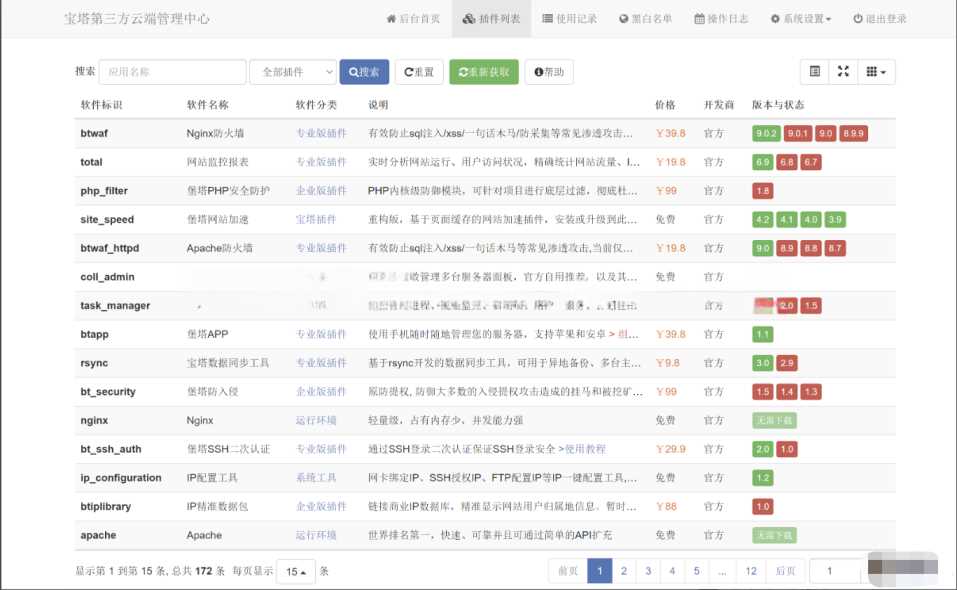 第三方宝塔面板 btcloud PHP源码-星网科技 Grdy.cn