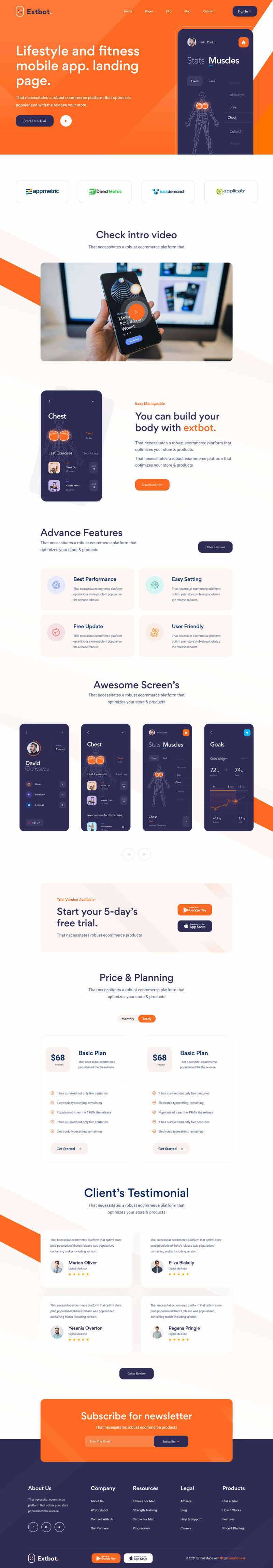 响应式健身运动app官网展示html模板-星网科技 Grdy.cn