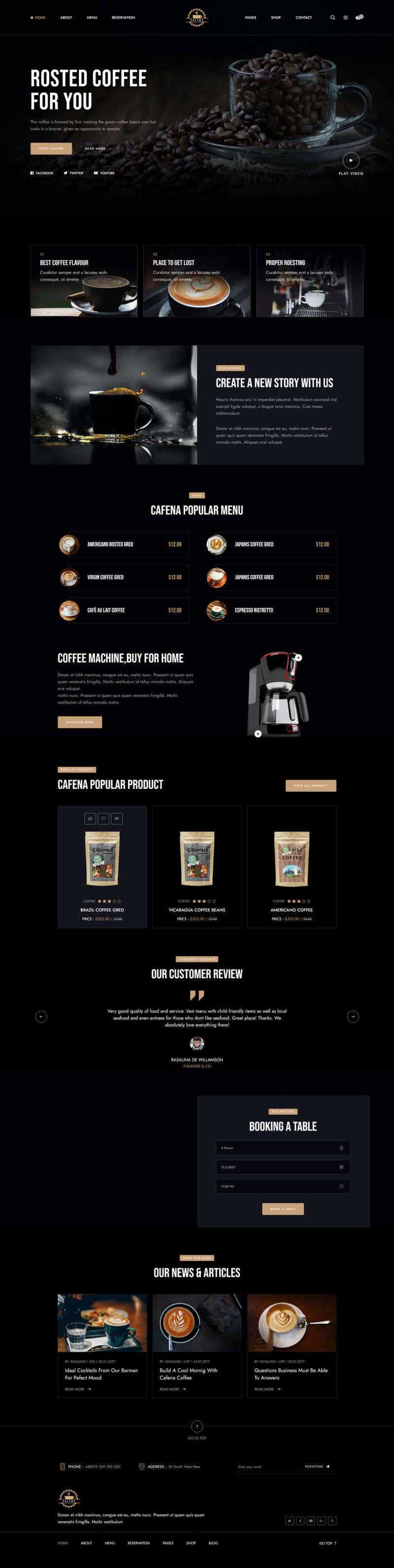 响应式咖啡奶茶店铺HTML5电商销售模板-星网科技 Grdy.cn