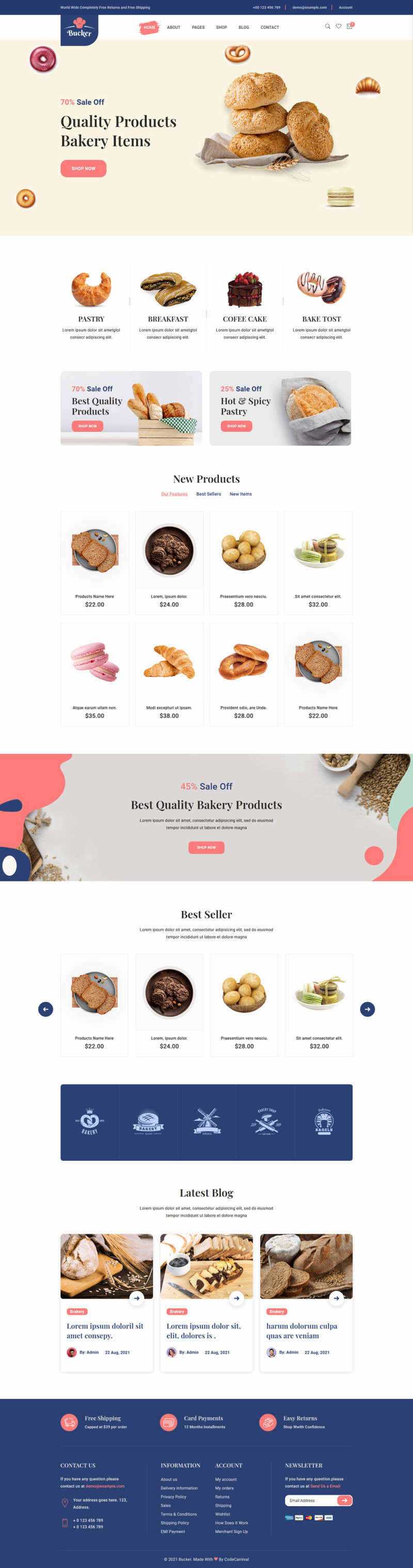 Bootstrap5甜品面包店铺HTML电商模板-星网科技 Grdy.cn