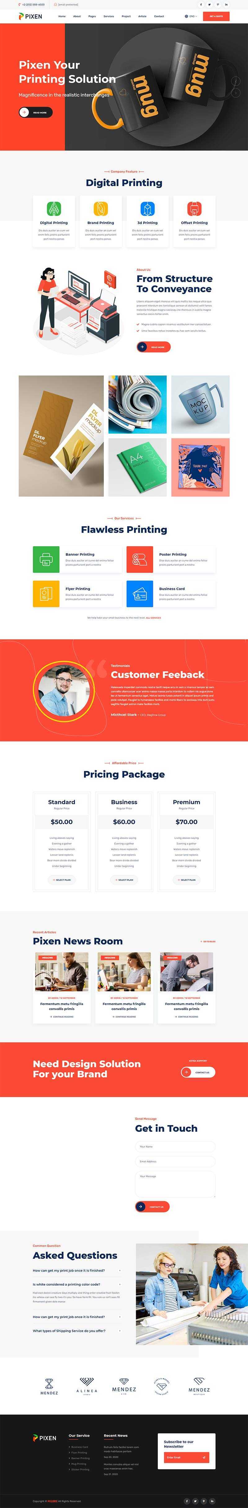bootstrap响应式平面广告印刷设计公司HTML5模板-星网科技 Grdy.cn
