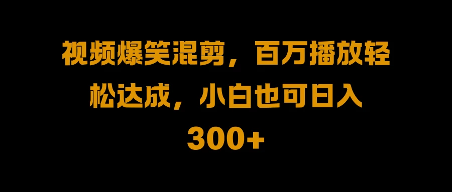 视频号零门槛！爆火视频搬运后二次剪辑，轻松达成日入 1000+-星网科技 Grdy.cn