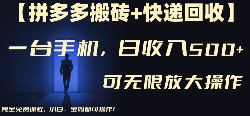 拼多多搬砖＋快递回收，日入600+，可多号矩阵收益无上限-星网科技 Grdy.cn