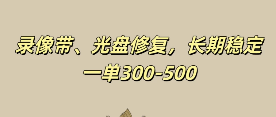 录像带、光盘修复项目，非常稳定适合长期做，一单300-500+-星网科技 Grdy.cn