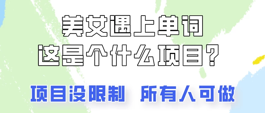 2024美女号单词暴力玩法，上手非常简单，轻松日收入500+-星网科技 Grdy.cn