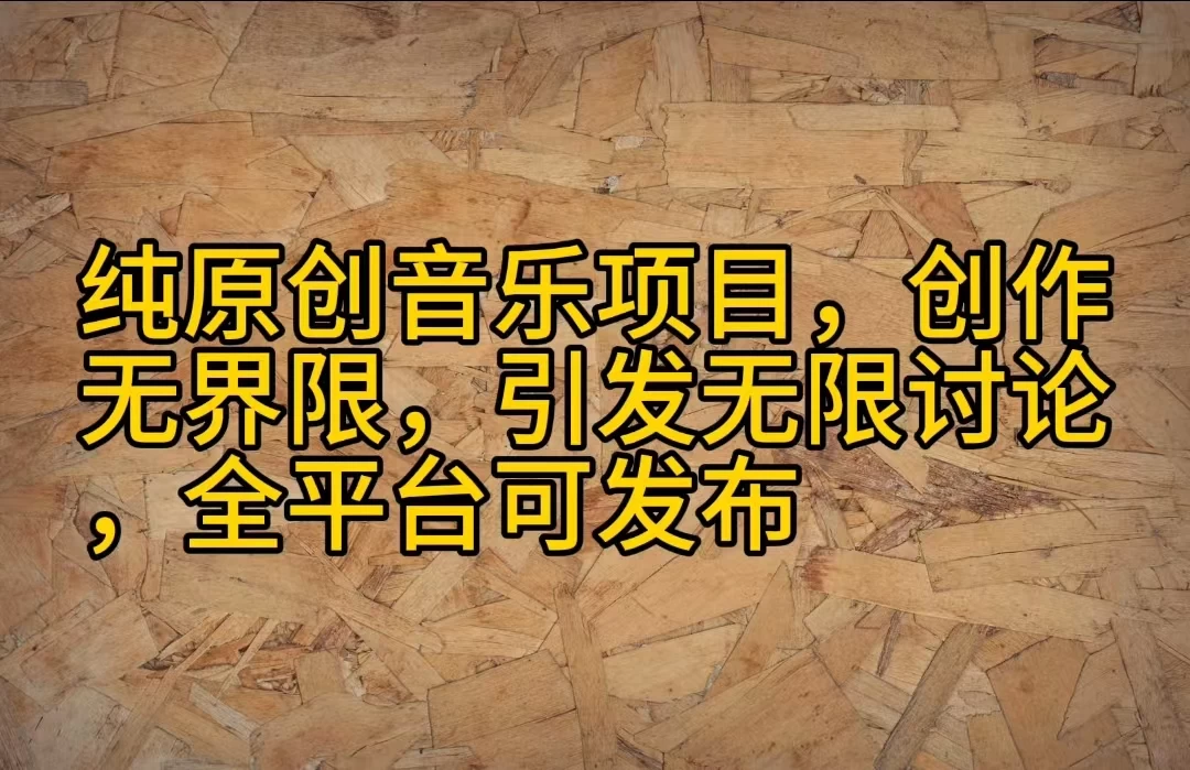 纯原创音乐项目，创作无界限，引发无限讨论，全平台可发布-星网科技 Grdy.cn