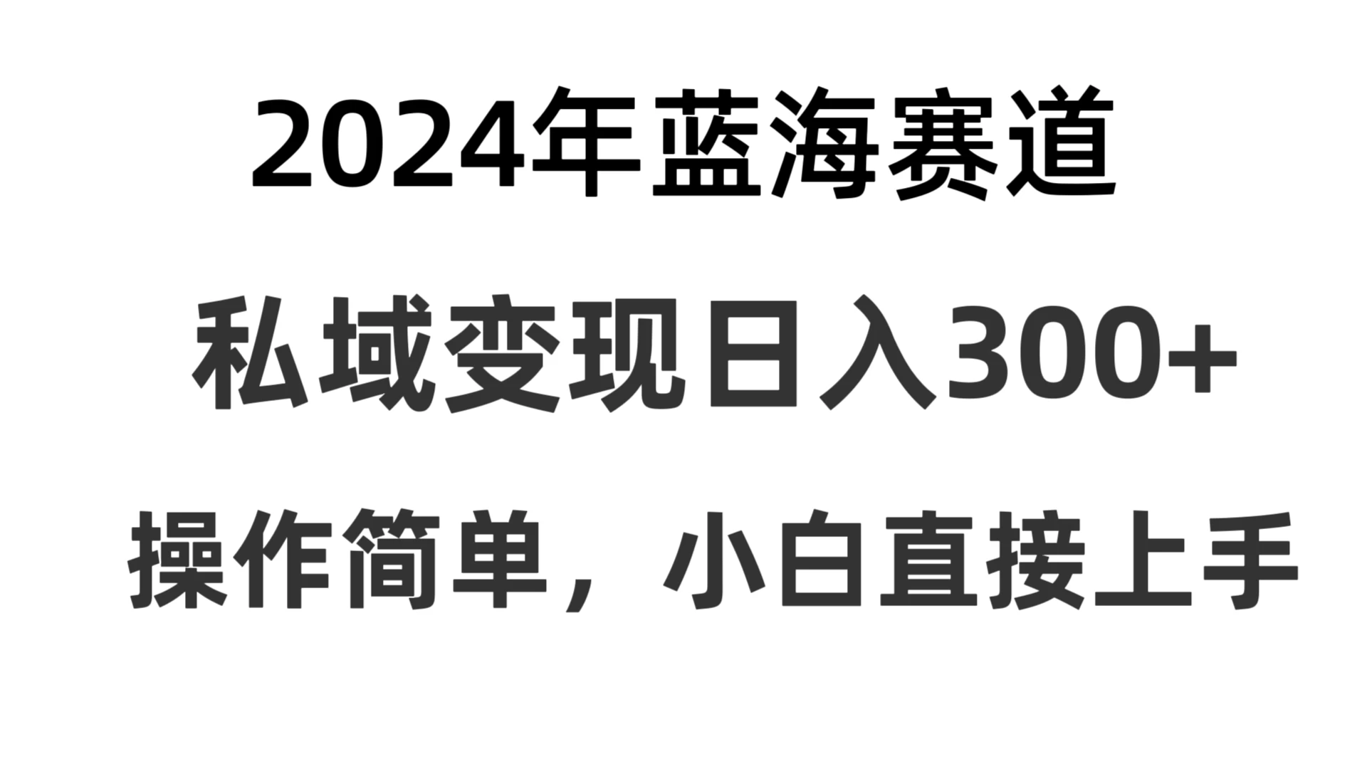 2024抖音蓝海赛道，私域变现日入300+，操作简单，每年只需一小时，纯小白可直接上手-星网科技 Grdy.cn