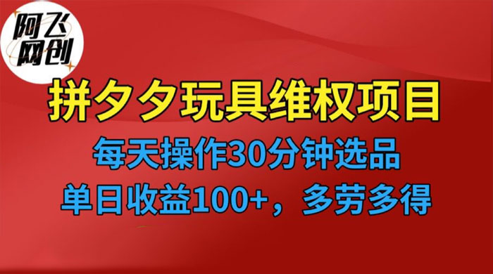 仅揭秘：拼多多 3C 玩具维权项目，一天操作半小时，稳定收入 100+-星网科技 Grdy.cn