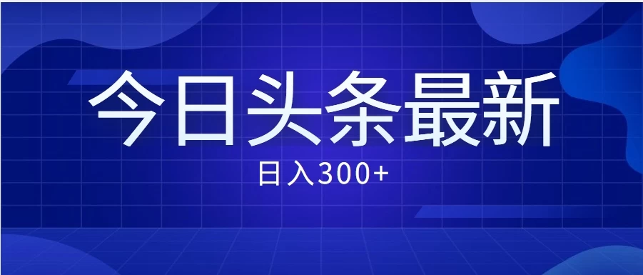 价值999的最新头条玩法，每天收入300+-星网科技 Grdy.cn