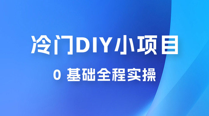 日入几百的冷门 DIY 小项目 0 基础全程实操-星网科技 Grdy.cn