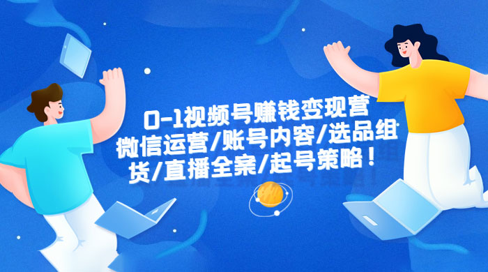 视频号赚钱变现营：微信运营、账号内容、选品组货、直播全案、起号策略-星网科技 Grdy.cn