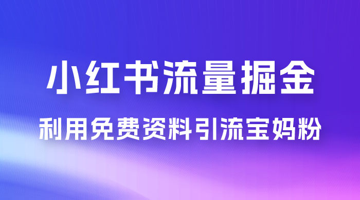 小红书流量掘金，利用免费资料暴力引流宝妈粉，私域高利润转化-星网科技 Grdy.cn