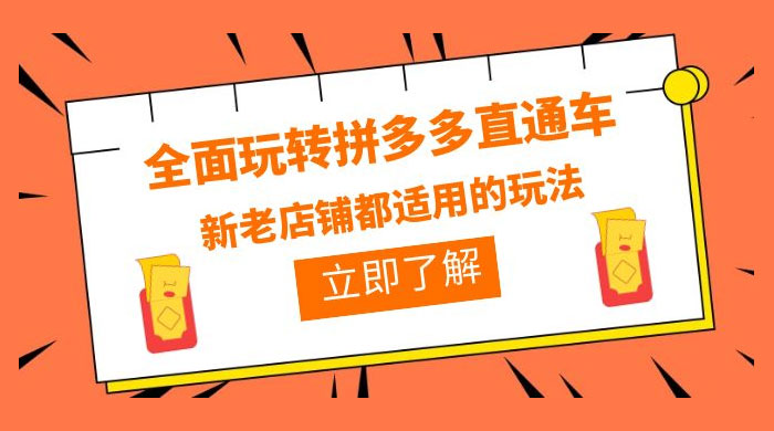 全面玩转拼多多直通车：新老店铺都适用的玩法 12 节精华课-星网科技 Grdy.cn