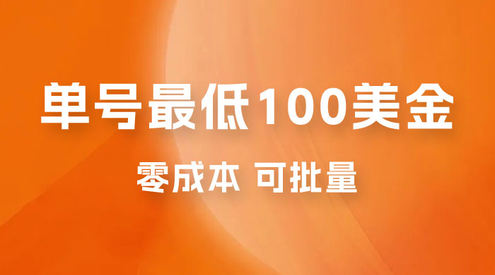 仅揭秘：单号最低 100 美金，零成本，小白无脑操作，可复制，可扩大-星网科技 Grdy.cn